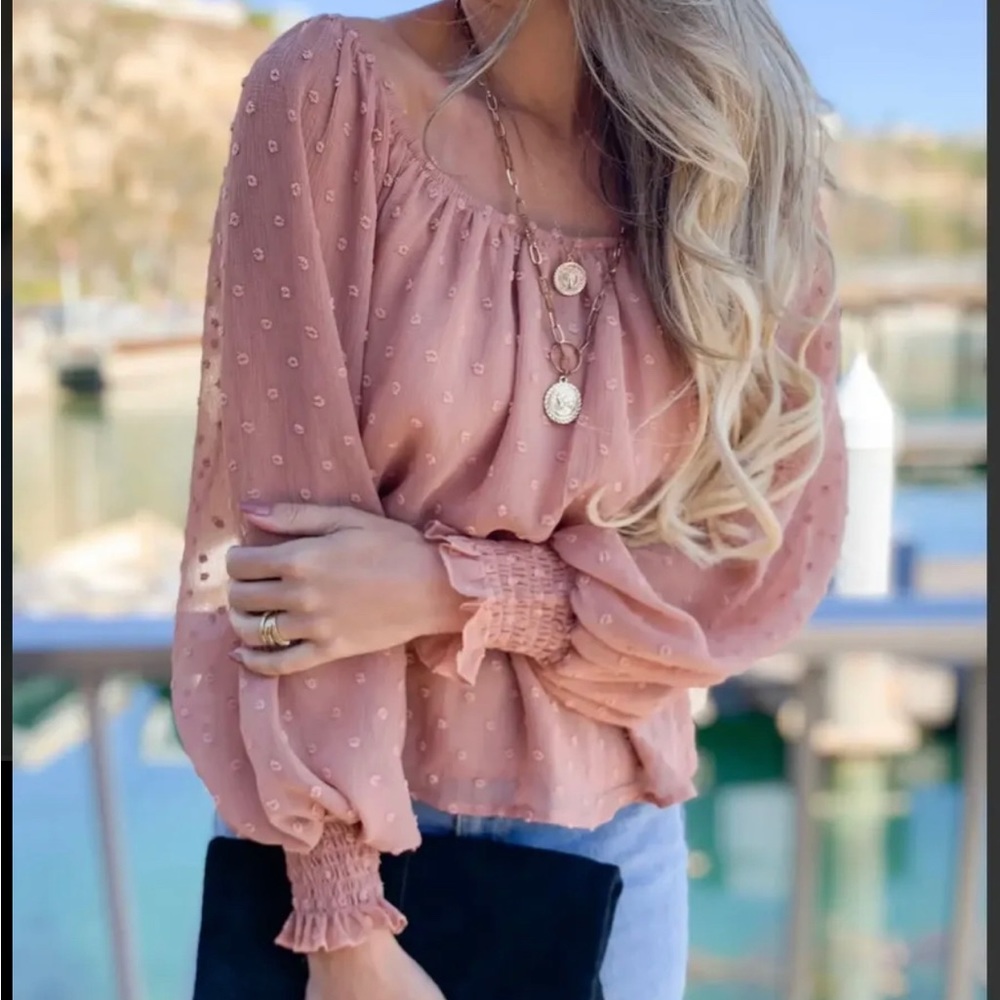 Mauve textured top